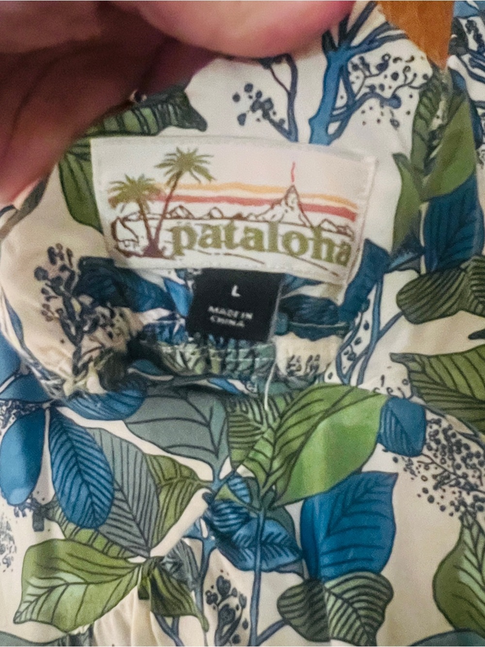 Patagonia Blue & Green Leaf-Print Maxi Skirt - Picture 3 of 3